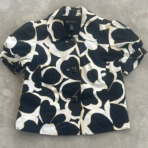INC floral short sleeve jacket, size S